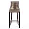 Manhattan Comfort Fifth Avenue Bar Stool in Bronze and Walnut, PK2 2-BS007-BZ - alternate 3